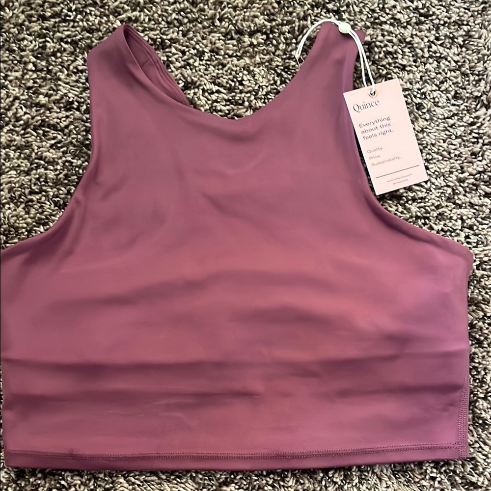 Quince Rose colored Cropped Tank- Size Medium